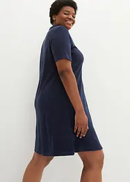 Knieumspielendes Frottee-Kleid mit Polokragen, bonprix