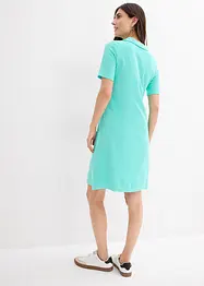 Robe longueur genou en tissu éponge avec col polo, bonprix
