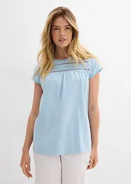 T-shirt en coton avec dentelle, bonprix