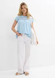 T-shirt en coton avec dentelle, bonprix