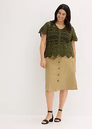 Gilet court en crochet, bonprix