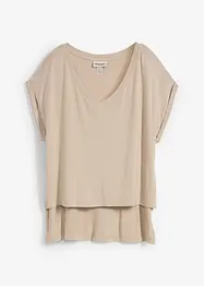 Oversized-Shirt aus fließendem Viskose-Mix, bonprix