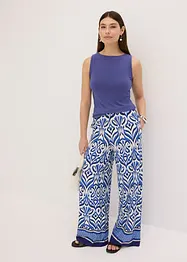 Pantalon en jersey viscose imprimé, bonprix