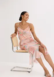 Robe à fines bretelles et volant, bonprix