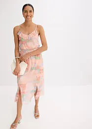 Robe à fines bretelles et volant, bonprix
