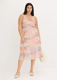 Robe à fines bretelles et volant, bonprix