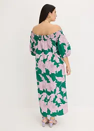 Robe col Bardot imprimée 100% coton, bonprix