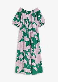 Robe col Bardot imprimée 100% coton, bonprix