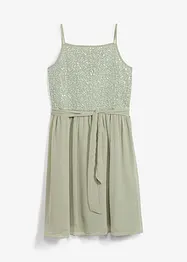 Robe en crêpe avec sequins, bonprix