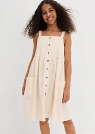 Robe à bretelles en lin mélangé rafraîchissant, bonprix