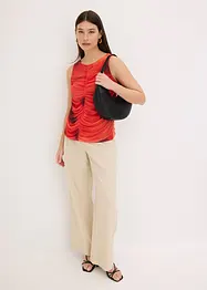 Top en doux mesh imprimé, bonprix