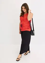 Top en doux mesh imprimé, bonprix