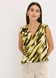 Top en jersey à plis plats et épaulettes, bonprix