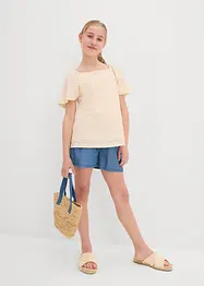 Blouse en jersey à broderies anglaises, bonprix