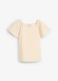 Blouse en jersey à broderies anglaises, bonprix