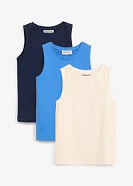 Lot de 3 tops 100% coton, bonprix