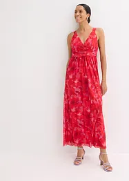 Robe longue en doux mesh imprimé, bonprix