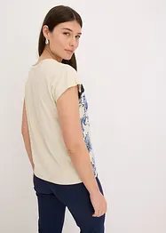 T-shirt imprimé paisley avec un galon de dentelle, bonprix