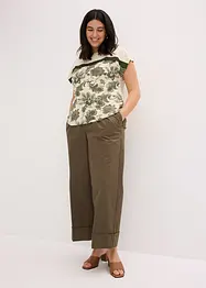 Pantalon à pinces en coton extensible, bonprix