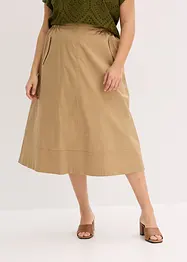 Jupe midi 100% coton, bonprix