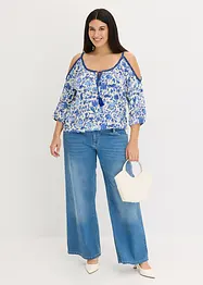 Haut en viscose avec bordure en dentelle, bonprix