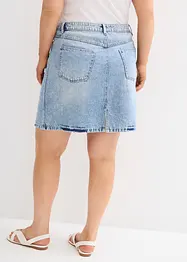 Jupe midi en jean, peu extensible, bonprix