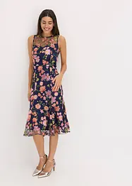 Robe midi avec broderies florales, bonprix