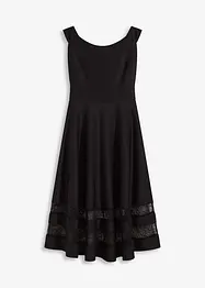 Robe col Bardot avec dentelle et ceinture, bonprix
