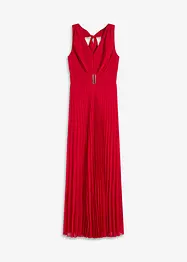 Robe en crêpe avec jupe plissée et détail boucle sur la ceinture, bonprix