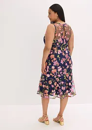 Robe midi avec broderies florales, bonprix