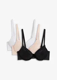 Push-up-BH mit feiner Spitze (3er Pack), bonprix