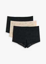 Lot de 3 boxers femme en dentelle, bonprix
