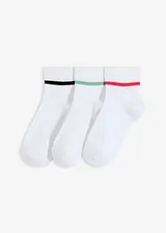 Kurze Tennissocke mit Bio-Baumwolle und Frottee in der Innensohle (3er Pack), bonprix