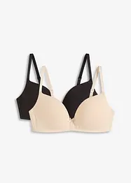 Push-Up-BH ohne Bügel mit Baumwolle (2er Pack), bonprix