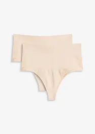 Lot de 2 strings sculptants sans coutures, maintien modéré, bonprix