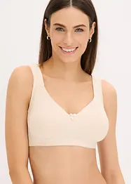 Lot de 2 soutiens-gorge coton moulés, non rembourrés, sans armatures, bonprix