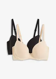 Lot de 2 soutiens-gorge coton à coques et armatures, bonprix