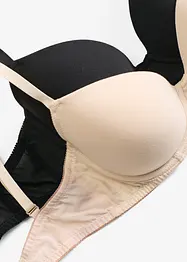 Lot de 2 soutiens-gorge coton à coques et armatures, bonprix