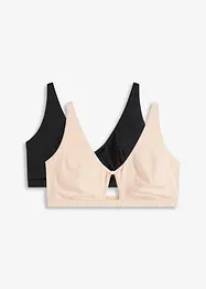 Lot de 2 soutiens-gorge bralette coton, bonprix