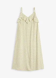 Robe midi à encolure volantée, bonprix