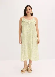 Robe midi à encolure volantée, bonprix