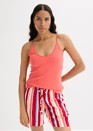 Lot de 3 tops à fines bretelles 100% coton, bonprix