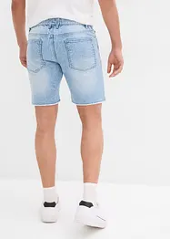 Bermuda en jean à finitions effilochées, loose, bonprix