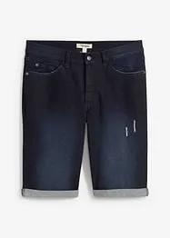 Bermuda en jean extensible, base retroussée, regular, bonprix