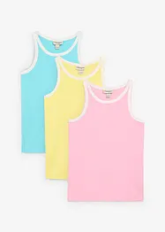 Lot de 3 tops en coton, bonprix