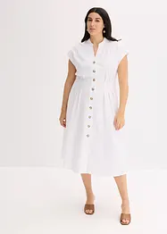 Robe midi légère en lin mélangé, bonprix