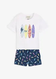 T-shirt et short 100% coton (ens. 2 pces), bonprix