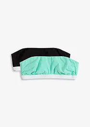 Lot de 2 soutiens-gorge bandeau coton, bonprix