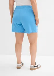 Short en jersey de viscose mélangée avec taille élastiquée et dentelle, bonprix