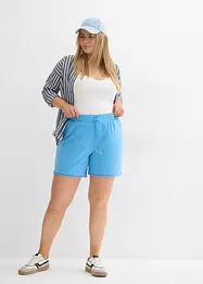 Short en jersey de viscose mélangée avec taille élastiquée et dentelle, bonprix